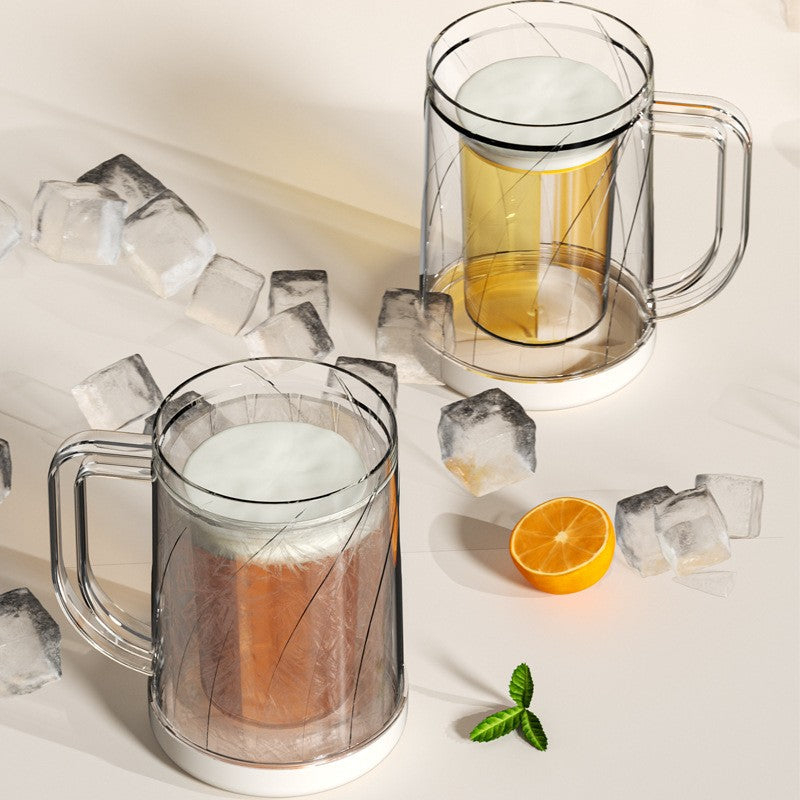 Cana Frigorifica Cu Gheata, 14.2 X 10.4 X 14.7 Cm, Plastic, 800 Ml, Transparent - vivimall.ro