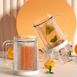 Cana Frigorifica Cu Gheata, 14.2 X 10.4 X 14.7 Cm, Plastic, 800 Ml, Transparent - vivimall.ro
