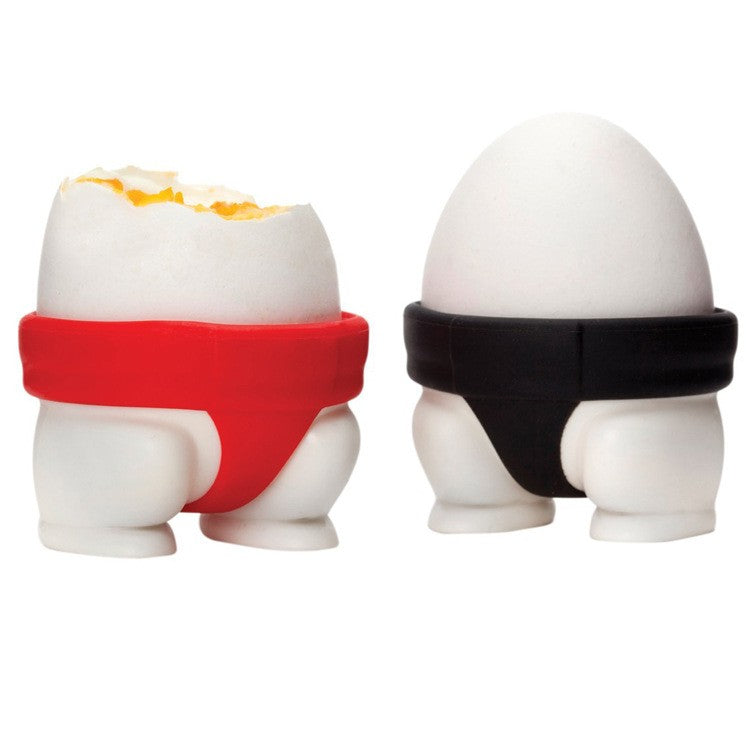 Set 2 Suporturi Pentru Oua Fierte, Model Sumo, Din Silicon Si Pp, Multicolor - vivimall.ro