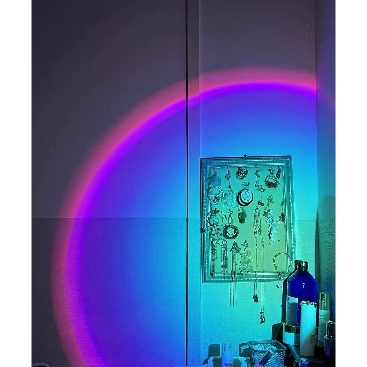 Lampa De Veghe Cu Proiectie Rgb Cu Telecomanda, Lumina Ambientala Pentru Atmosfera Romantica, Iepuras, Roz - vivimall.ro