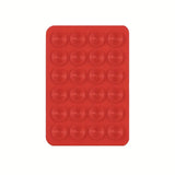 Suport Adeziv Universal, Flippy, pentru Telefon/Tableta, cu 24 Ventuze, potrivit pentru Tik-Tok/Selfie/Vizionare Video, din Silicon, 8 x 5.5 x 1 cm, Rosu - vivimall.ro