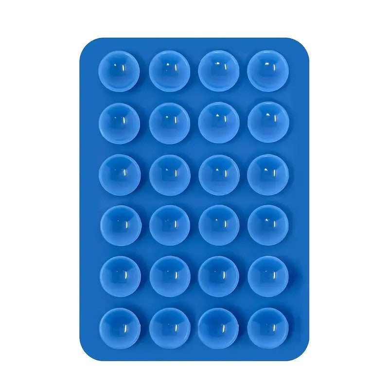 Suport Adeziv Universal, Flippy, pentru Telefon/Tableta, cu 24 Ventuze, potrivit pentru Tik-Tok/Selfie/Vizionare Video, din Silicon, 8 x 5.5 x 1 cm, Albastru - vivimall.ro