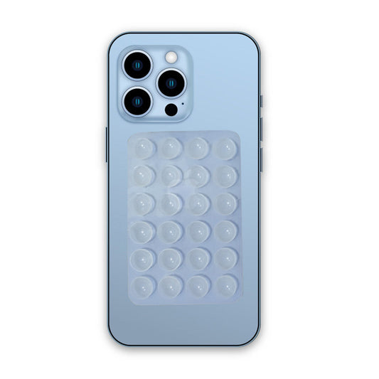 Suport Adeziv Universal, Vivimall, pentru Telefon/Tableta, cu 24 Ventuze, potrivit pentru Tik-Tok/Selfie/Vizionare Video, din Silicon, 8 x 5.5 x 1 cm, Transparent - vivimall.ro