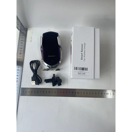 Suport auto cu incarcare wireless (inductie) cu senzor Infrarosu, Fast Charge 10W R1 Argintiu - vivimall.ro