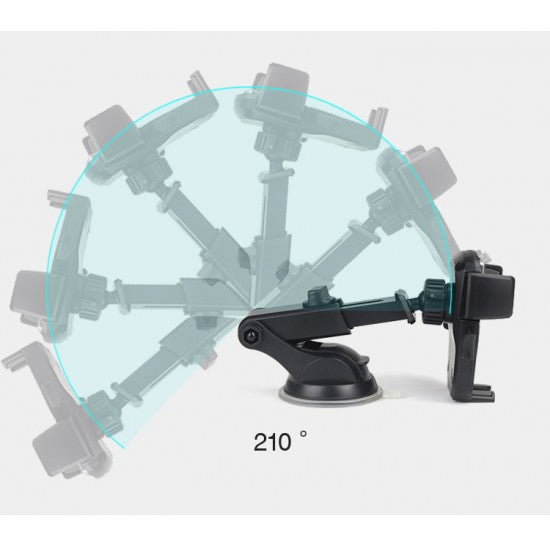 Suport auto Flippy 3rd pentru telefon, Negru - vivimall.ro