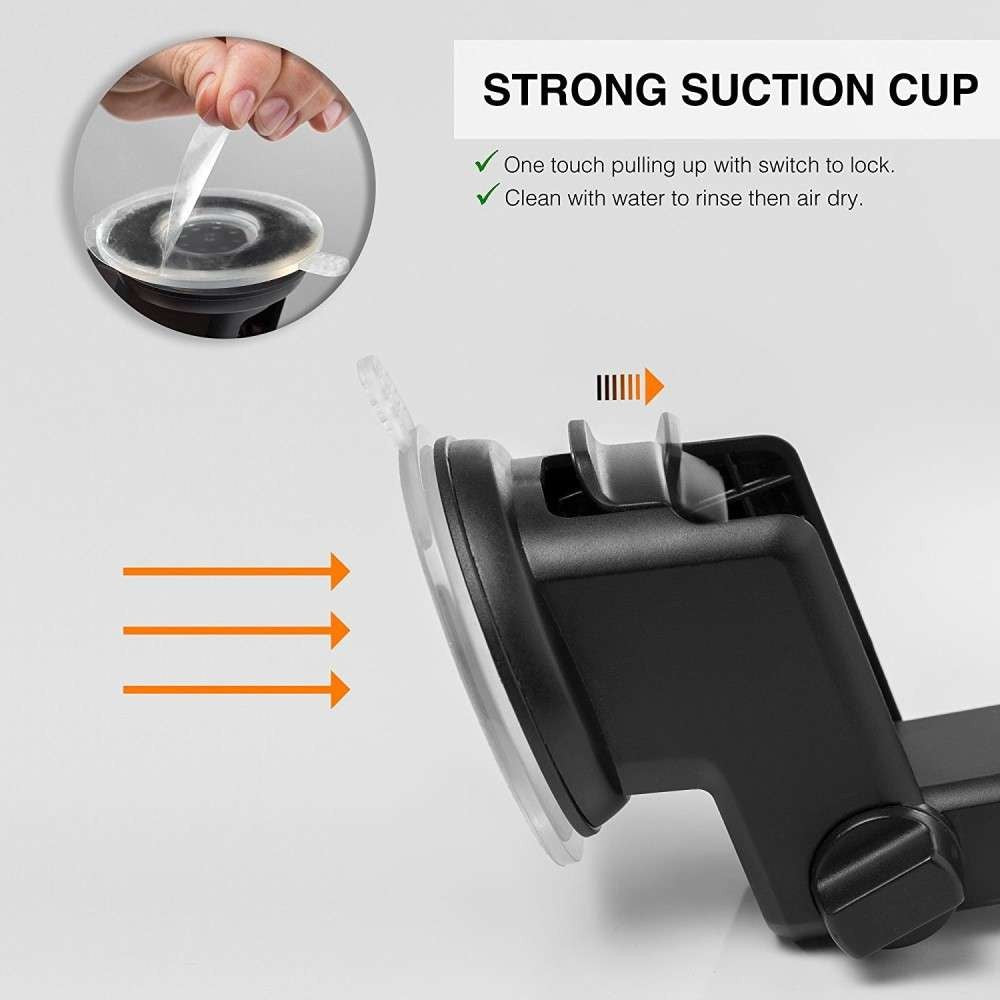 Suport auto Flippy 3rd pentru telefon, Negru - vivimall.ro