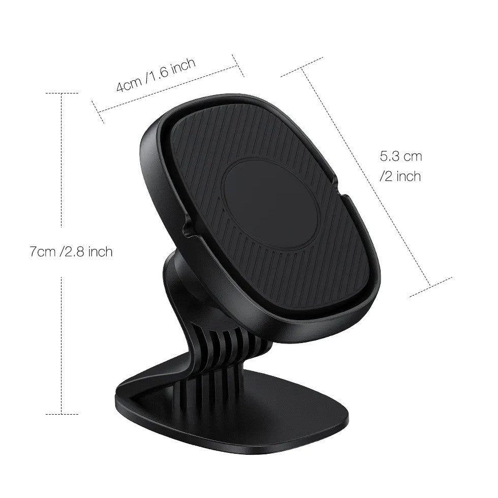 Suport Auto Magnetic 360 Grade Cu Adeziv, 53 Mm, Holder Js - 668, Compatibil Cu Dispozitive Intre 4" - 7", Ajustabil, 6 Magneti Neodymiumâ  Incorporati