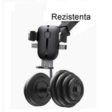 Suport Auto Telefon Flippy, Prindere Grila Ventilatie, Tija Fixare Reglabila, Rotativ 90 grade, Design Modern, Detalii Fine, Material Plastic si Silicon, 11 x  8.5 cm, Model 2, Negru - vivimall.ro