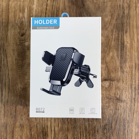 Suport Auto Telefon Flippy, Prindere Grila Ventilatie, Tija Fixare Reglabila, Rotativ 90 grade, Design Modern, Detalii Fine, Material Plastic si Silicon, 11 x  8.5 cm, Model 3, Negru - vivimall.ro