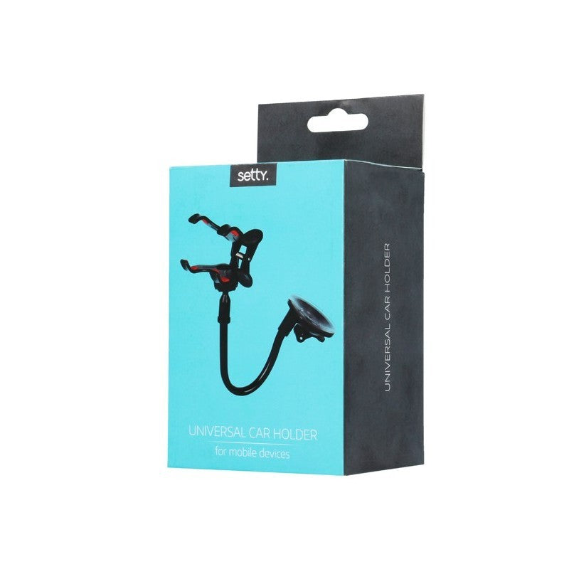 Suport auto universal extensibil Setty pentru telefon sau GPS , Negru