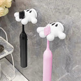 Suport De Baie, Multifunctional, Pentru Periute/Cabluri, Din Pvc, Cu Ventuza, Model Manusa Mickey Mouse, 7 X 6.5 Cm, Alb - vivimall.ro