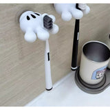 Suport De Baie, Multifunctional, Pentru Periute/Cabluri, Din Pvc, Cu Ventuza, Model Manusa Mickey Mouse, 7 X 6.5 Cm, Alb - vivimall.ro