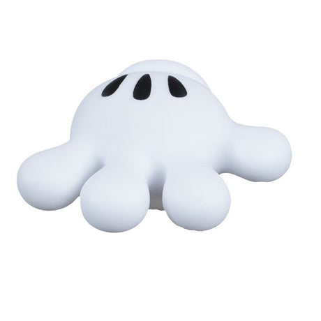 Suport de Baie, Vivimall, Multifunctional, pentru Periute/Cabluri, din PVC, cu Ventuza, Model Manusa Mickey Mouse, 7 x 6.5 cm, Alb - vivimall.ro