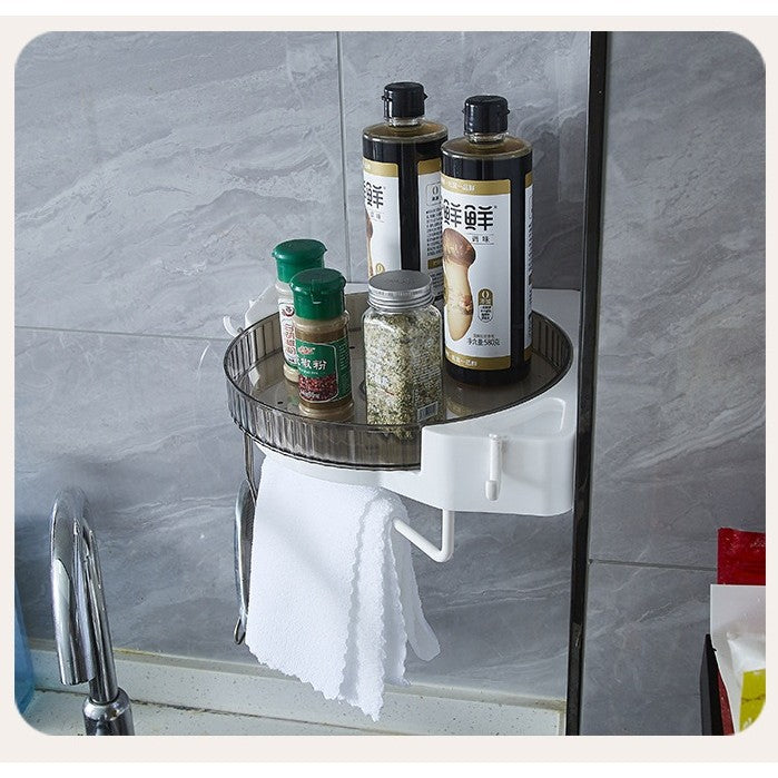Suport Depozitare, Din Plastic, Rotativ 360 Grade, Montare Fara Perforatii, Pentru Baie/Bucatarie - vivimall.ro