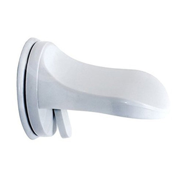 Suport de picior pentru baie cu ventuză Vivimall, alb, material PP și PVC, vedere frontală