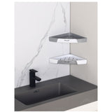 Suport Depozitare, Din Plastic, Montare Fara Perforatii, Pentru Baie/Bucatarie, 28 X 39 X 4.5 Cm, Gri - vivimall.ro