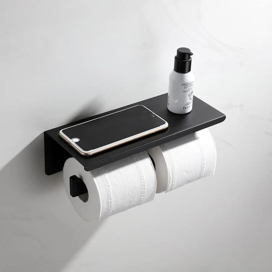 Suport Dublu Hartie Igienica Cu Suport Telefon/Parfum Gj603 - vivimall.ro