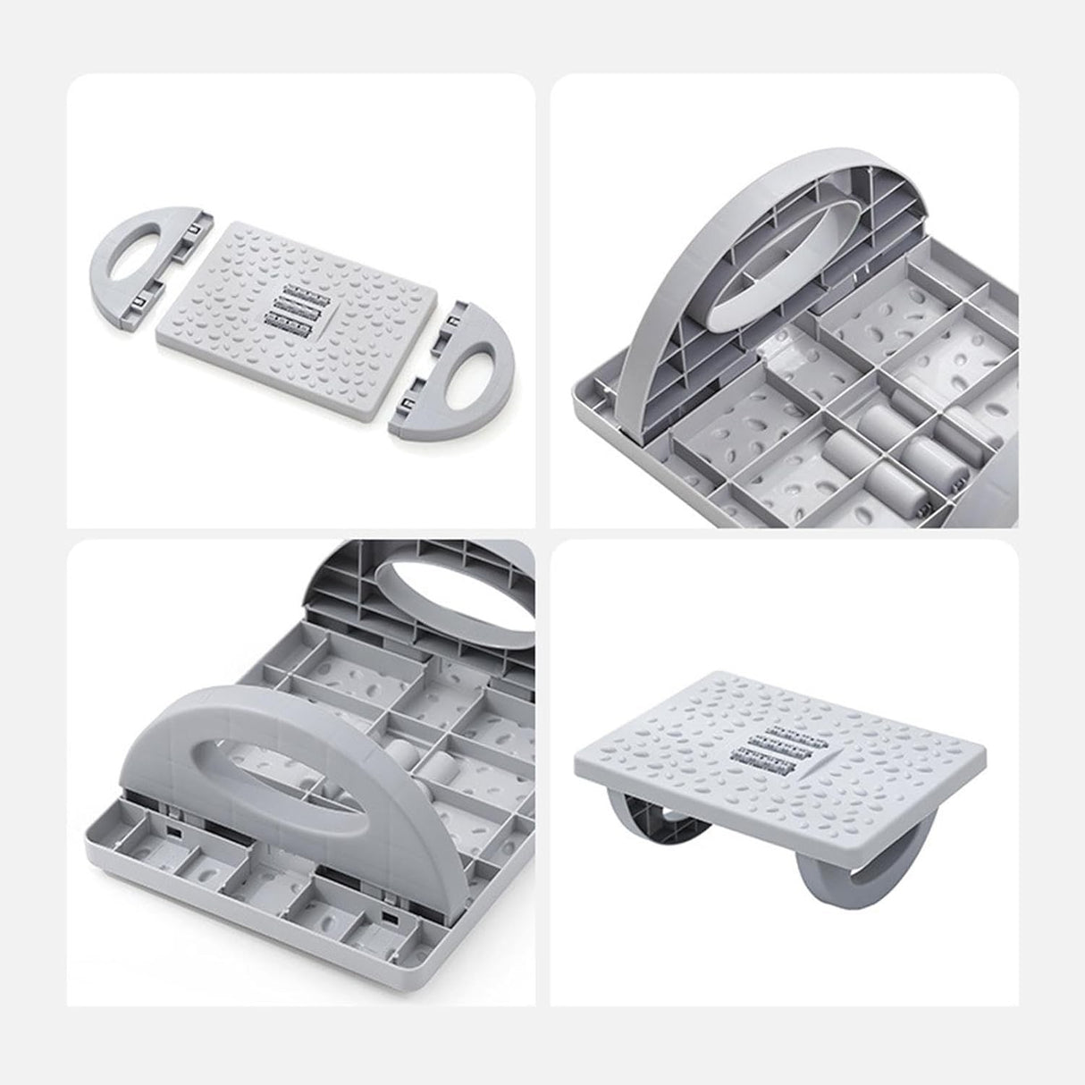 Suport Ergonimic Pentru Picioare, Plastic, Cu Role De Masaj Pentru Talpi, Pentru Birou, Usor De Transportat, Detasabil, 33.5X24X12 Cm - vivimall.ro