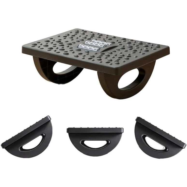 Suport Ergonimic Pentru Picioare, Plastic, Cu Role De Masaj Pentru Talpi, Pentru Birou, Usor De Transportat, Detasabil, 33.5X24X12 Cm - vivimall.ro