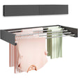 Suport Haine, Depozitare Si Uscare Rufe, Din Aluminiu, Pliabil, Impermeabil, Montare Prin Perforare, 80 Cm - vivimall.ro