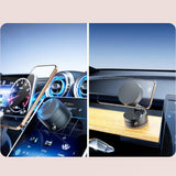 Suport Magnetic Auto pentru Telefon, cu Ventuza, Pliabil si Retractabil, Fixare prin Vid si Magnet, Rotativ 360° - vivimall.ro