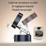 Suport Magnetic Auto pentru Telefon, cu Ventuza, Pliabil si Retractabil, Fixare prin Vid si Magnet, Rotativ 360° - vivimall.ro