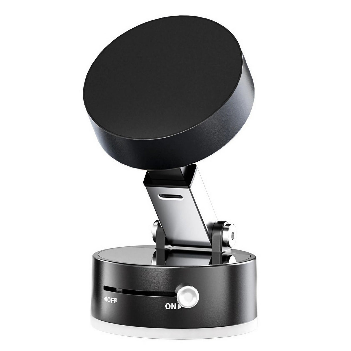Suport Magnetic Auto pentru Telefon, cu Ventuza, Pliabil si Retractabil, Fixare prin Vid si Magnet, Rotativ 360° - vivimall.ro