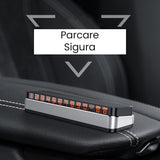 Suport număr telefon auto Vivimall deschis, cifre roșii vizibile, dimensiuni 150x52x60 mm, vedere de sus