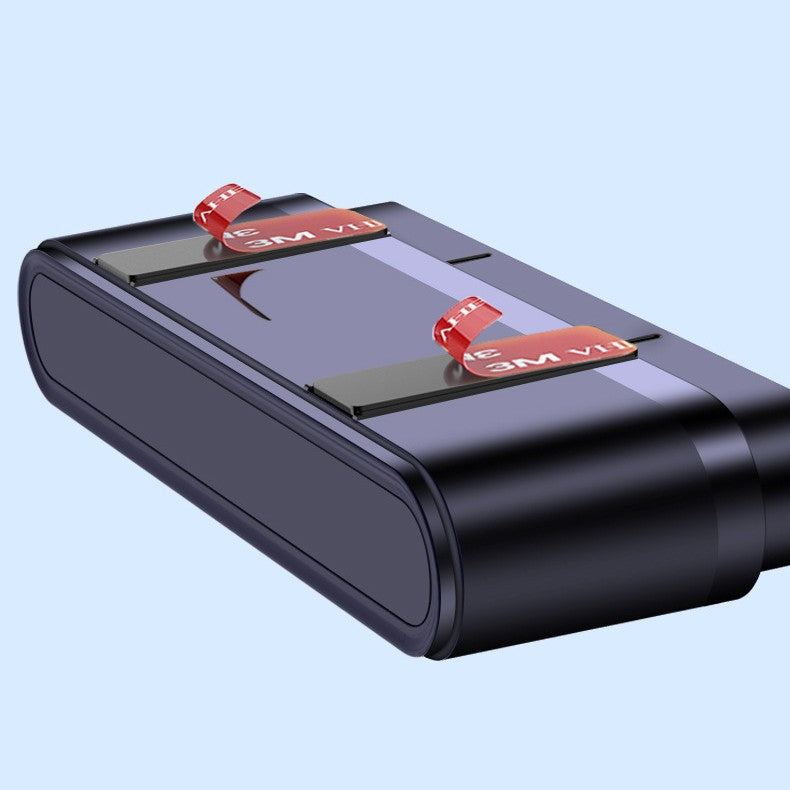 Suport Numar de Telefon pentru Parcare Auto, Vivimall, Suport pentru Numarul detelefon, Banda glisanta pentru Ascundere, Banda Adeziva Inclusa, 120 x 48 x 24 mm, Cifre Verzi, Negru Mat - vivimall.ro