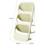 Suport - Organizator Pentru Tacamuri, 3 Compartimente, Suport Pentru Cosmetica, Ustensile, Material Pp Durabil, 33 X 16 X 15 Cm - vivimall.ro
