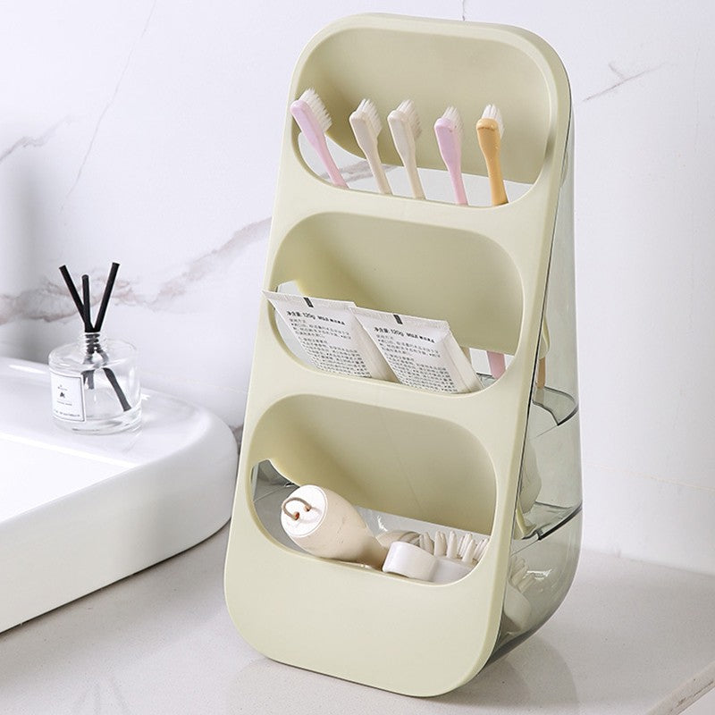 Suport - Organizator Pentru Tacamuri, 3 Compartimente, Suport Pentru Cosmetica, Ustensile, Material Pp Durabil, 33 X 16 X 15 Cm - vivimall.ro