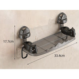 Suport Pentru Baie, Montare Pe Perete, Model Pisicute, Abs, Adeziv, Raft Pentru Depozitare, 33.4X17.7 Cm - vivimall.ro