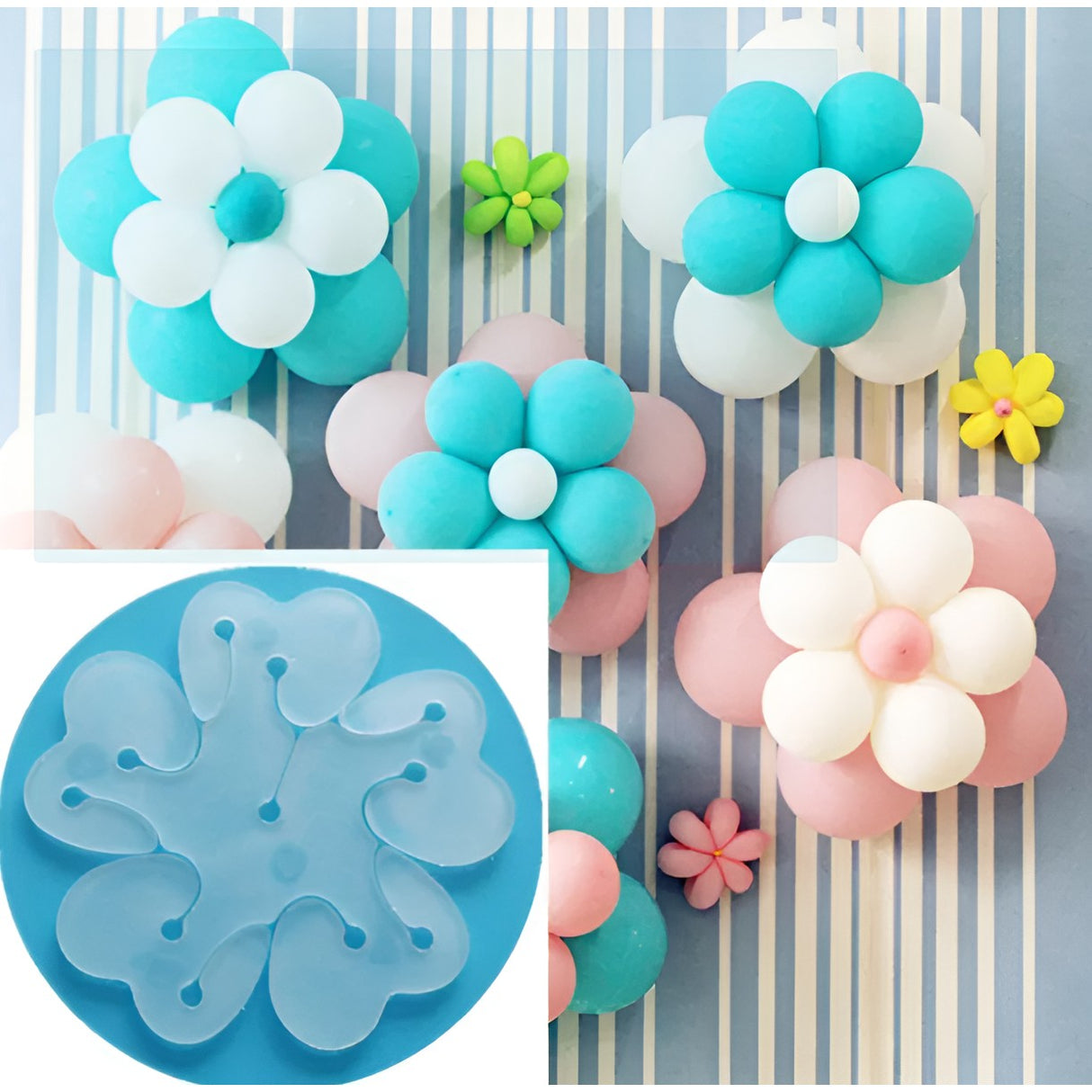 Suport Pentru Baloane, Care Formeaza O Floare, Cu Doua Straturi, Pentru 11 Baloane, 4.6G - vivimall.ro