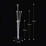 Suport pentru Baloane, Flippy, cu Trei Straturi, pentru 7 Baloane, 70 cm, Transparent