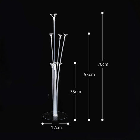 Suport pentru Baloane, Flippy, cu Trei Straturi, pentru 7 Baloane, 70 cm, Transparent