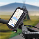 Suport husa telefon mobil Flippy pentru bicicleta si motocicleta, rezistent apa si socuri, touchscreen, 360 rotativ, negru, marime L ≤ 5.5 inch - vivimall.ro