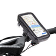 Suport husa telefon mobil Flippy pentru bicicleta si motocicleta, rezistent apa si socuri, touchscreen, 360 rotativ, negru, marime L ≤ 5.5 inch - vivimall.ro