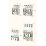 Suport Pentru Depozitare Condimente, Ulei, Otet, Montare Pe Perete Din 9 Piese, Uz Casnic, Pentru Bucatarie, 24 X 21.9 X 31.5Cm, Alb - vivimall.ro