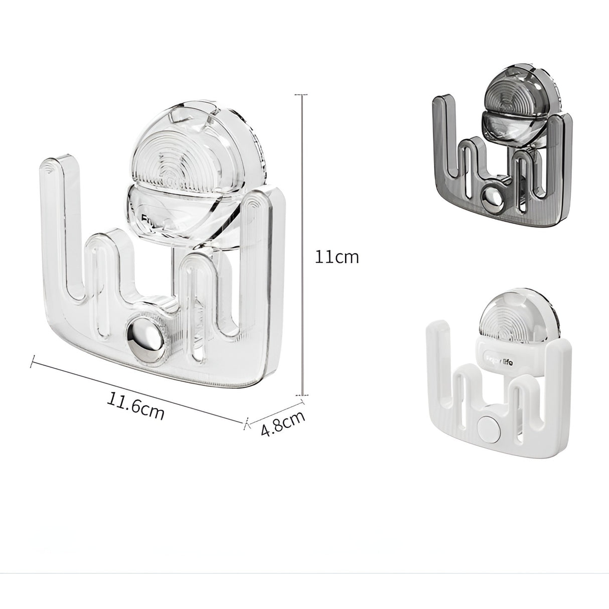 Suport pentru Incaltamintea de Casa, Vivimall, fara Perforare, Montare pe Perete, Prindere Adeziva, 11.6x11x4.8cm, Transparent - vivimall.ro