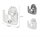 Suport pentru Incaltamintea de Casa, Vivimall, fara Perforare, Montare pe Perete, Prindere Adeziva, 11.6x11x4.8cm, Transparent - vivimall.ro