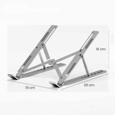 Suport laptop reglabil 100-160 mm, structură suspendată pentru ventilare, unghi ajustabil