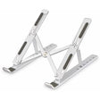 Suport pentru Laptop, Vivimall, Suport Portabil Pliabil, Universal Reglabil Suspendat pentru Tableta, din Aliaj si ABS, 100-160 mm, 26 x 19 x 16 cm, Silver Gray - vivimall.ro