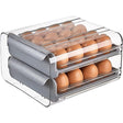 Suport Pentru Oua, Strat Dublu, Capacitate 32 De Oua, 23.5X21.5 Cm, Din Plastic - vivimall.ro