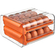 Suport Pentru Oua, Strat Dublu, Capacitate 32 De Oua, 23.5X21.5 Cm, Din Plastic - vivimall.ro