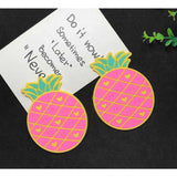 Suport pentru Pahar, Vivimall, Model Ananas, din PVC, 12 x 9 cm, Rezistent la Caldura, Roz - vivimall.ro