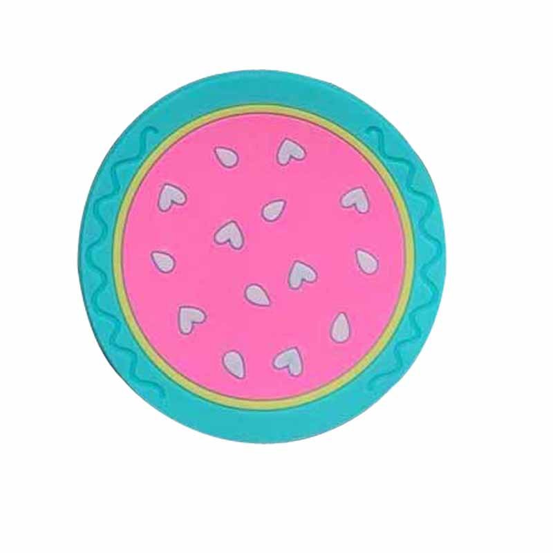 Suport Pentru Pahar, Model Pepene, Din Pvc, 10 Cm, Rezistent La Caldura, Verde/Roz - vivimall.ro