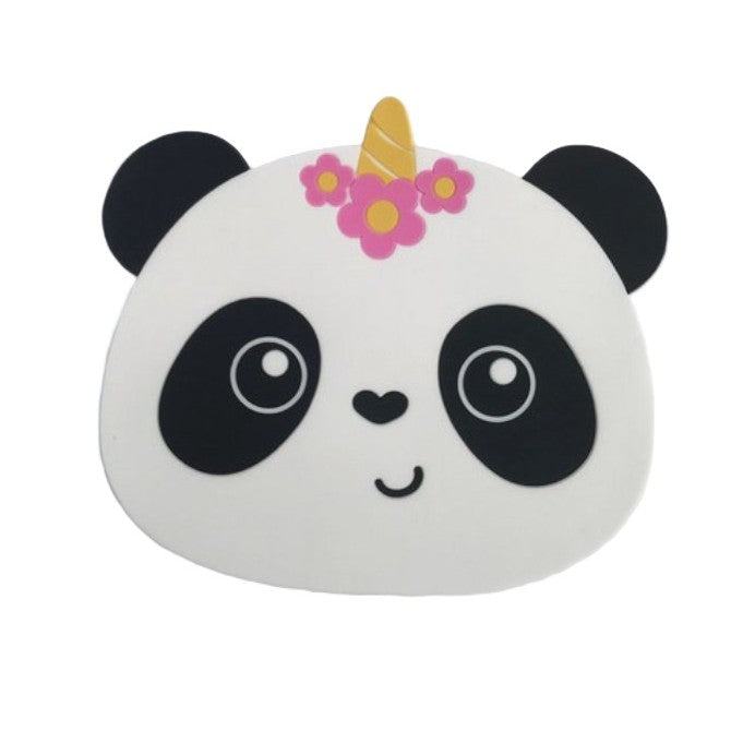 Suport Pentru Pahar, Model Urs Panda, Din Pvc, 18.5X16 Cm, Rezistent La Caldura, Alb/Negru - vivimall.ro