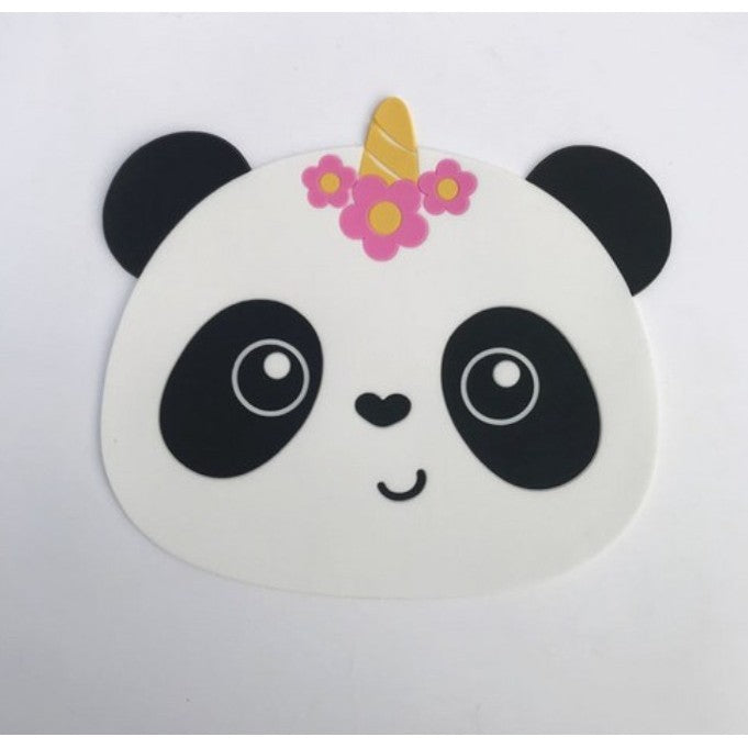 Suport Pentru Pahar, Model Urs Panda, Din Pvc, 18.5X16 Cm, Rezistent La Caldura, Alb/Negru - vivimall.ro