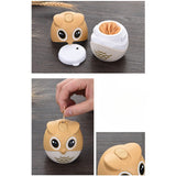 Suport pentru Scobitori, Vivimall, Model Bufnita, Multifunctional, 8.3x7.8 cm, Portocaliu - vivimall.ro