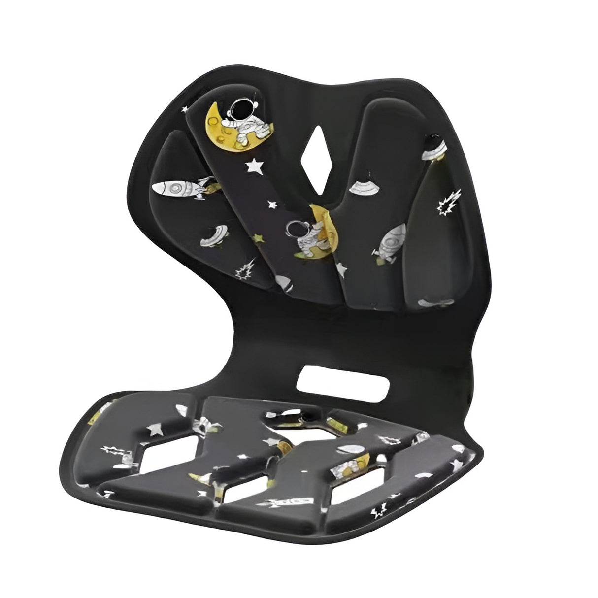 Suport Pentru Scaun, Pentru Corectarea Posturii, Portabil, Pliabil, Ergonomic, Ameliorare Durere, Respirabil, 35X32X30 Cm, Marime L, Model Rachete - vivimall.ro